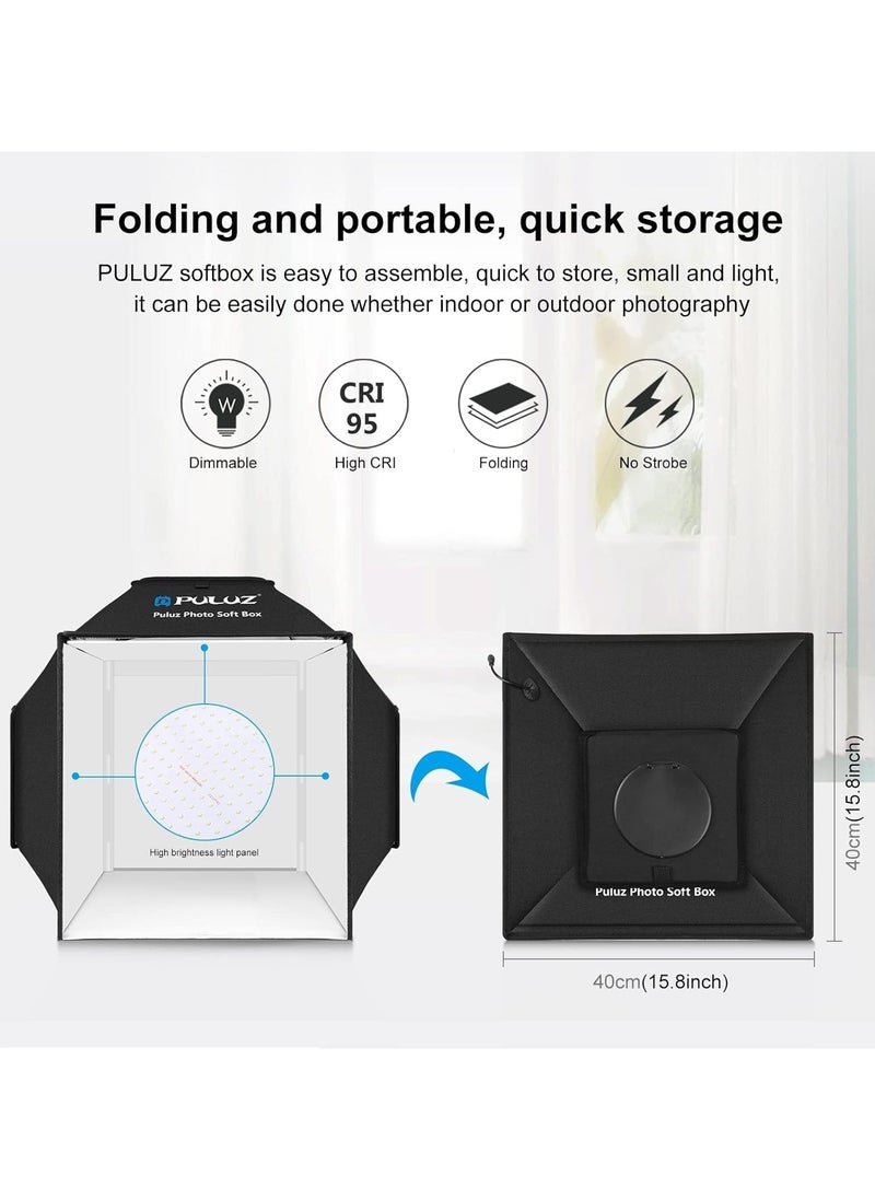 PULUZ Upgraded Photo Studio Soft Light Box Photography 40x40cm 16
