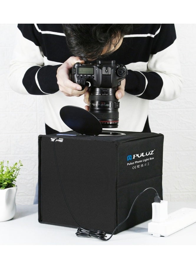 PULUZ Mini Light Box Photography, 25cm Portable Folding Mini Photo Studio Box Tent kit with 112pcs LED Lights CRI ≥97+6 Kinds Double-sided Colors Backgrounds for Small Size Products Lightbox