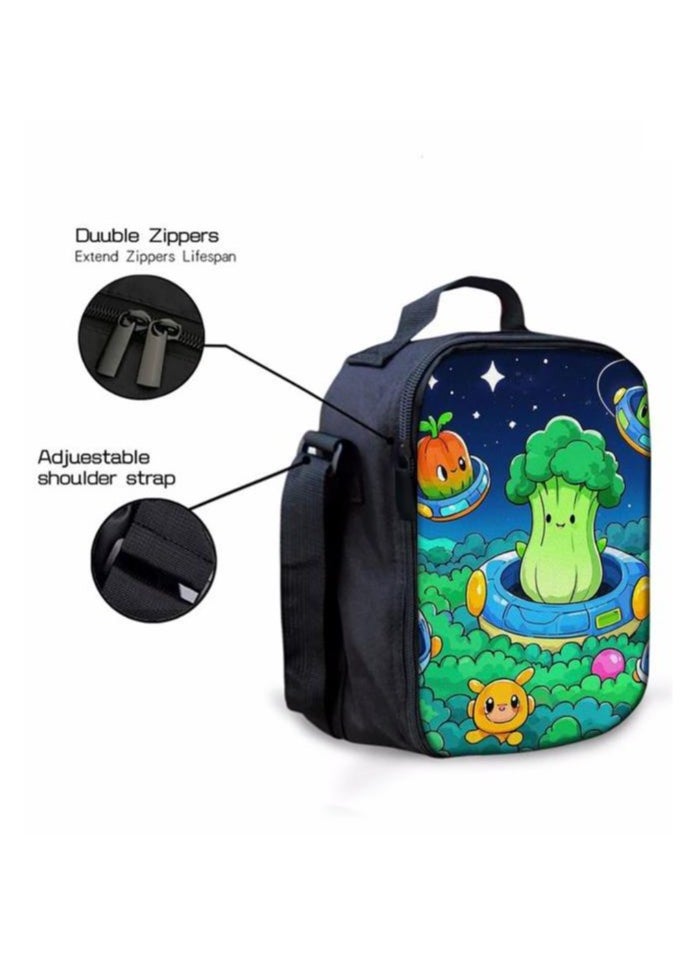 Cartoon three-piece schoolbag with zipper - 351
