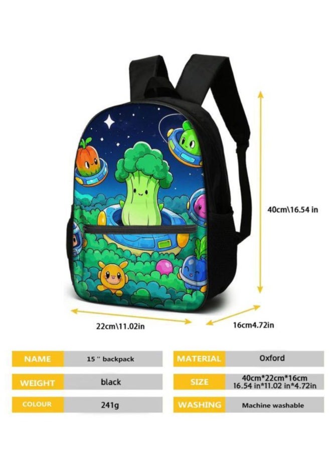 Cartoon three-piece schoolbag with zipper - 351