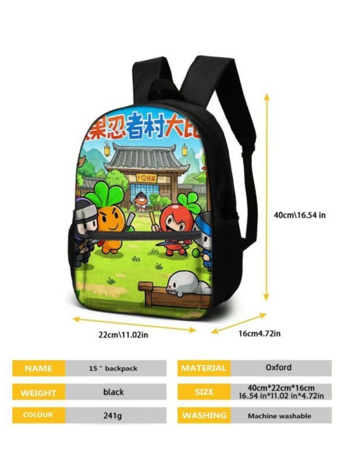 Cartoon three-piece schoolbag with zipper - 341