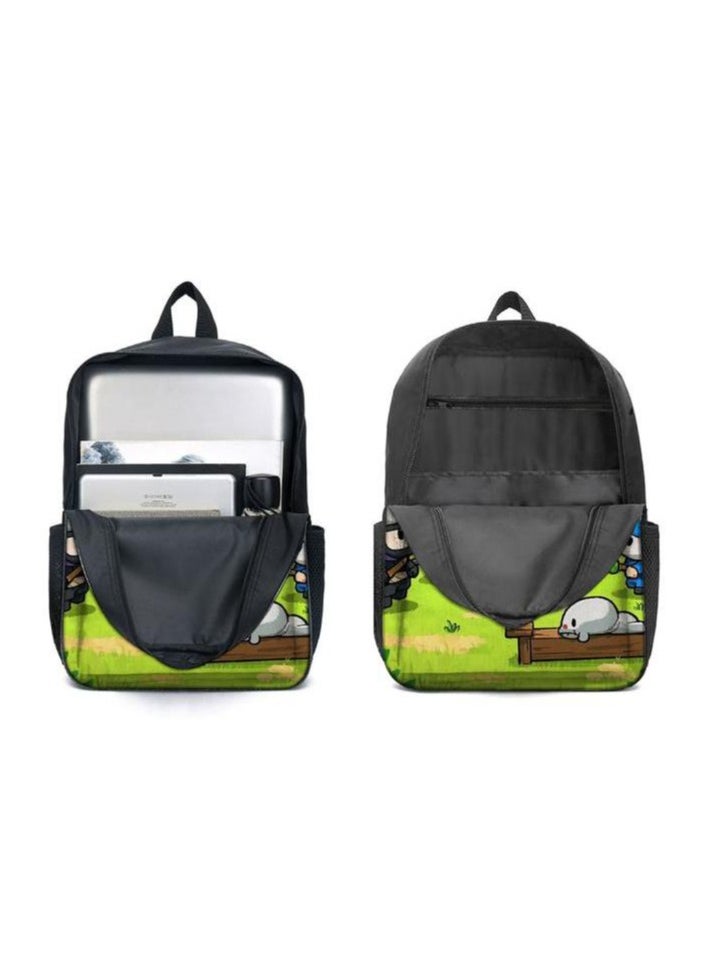 Cartoon three-piece schoolbag with zipper - 341