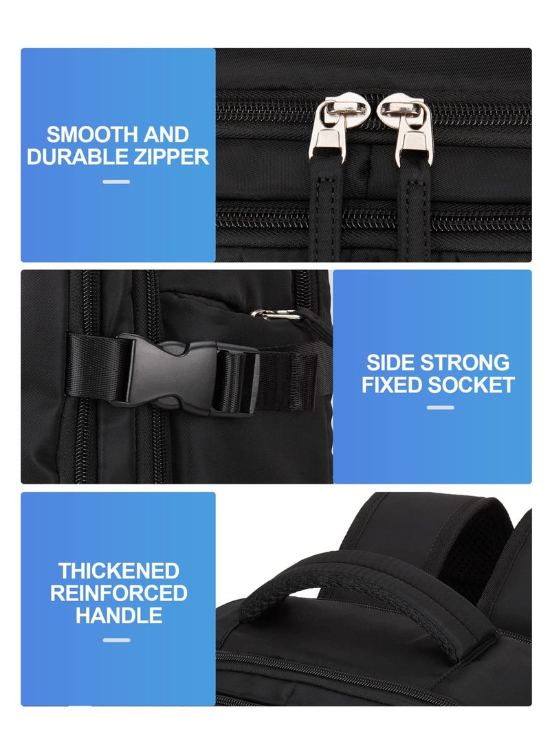 Travel Backpack, Carry On Backpack for Women and Men,  Large Capacity Hiking Backpack with USB Charging Port Shoes Compartment, Waterproof Outdoor Sports Rucksack Casual Daypack Fit 15.6 Inch Laptop