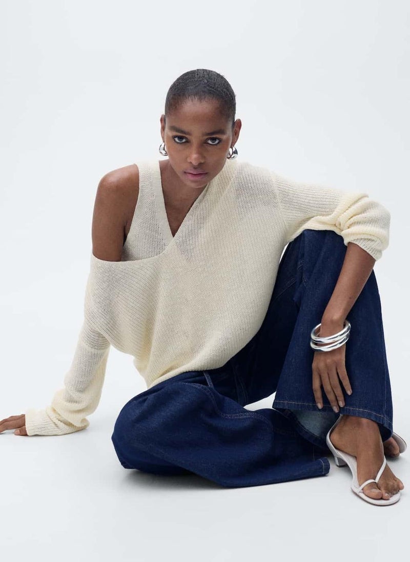V-Neck Knit Sweater