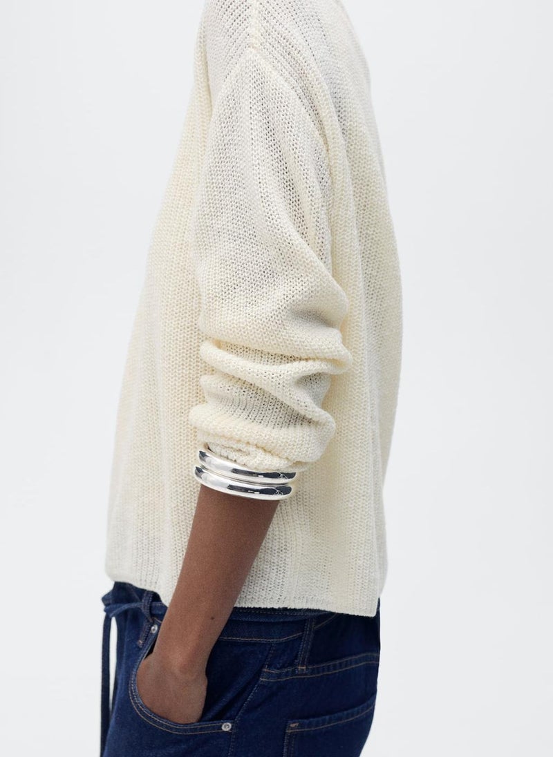 V-Neck Knit Sweater