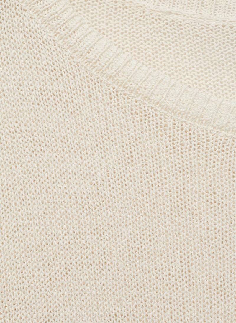 Boat-Neck Knitted Sweater