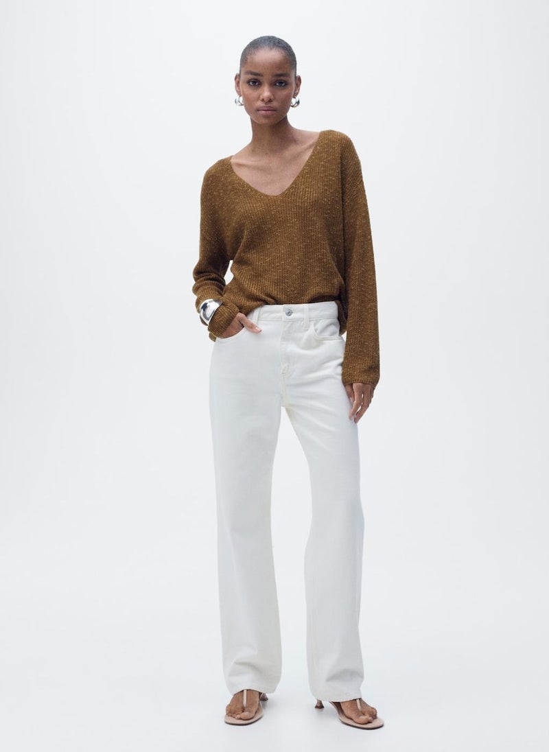 V-Neck Knit Sweater