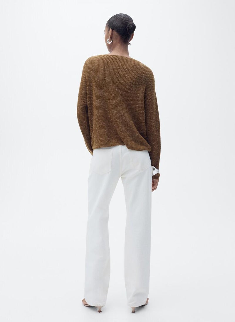 V-Neck Knit Sweater