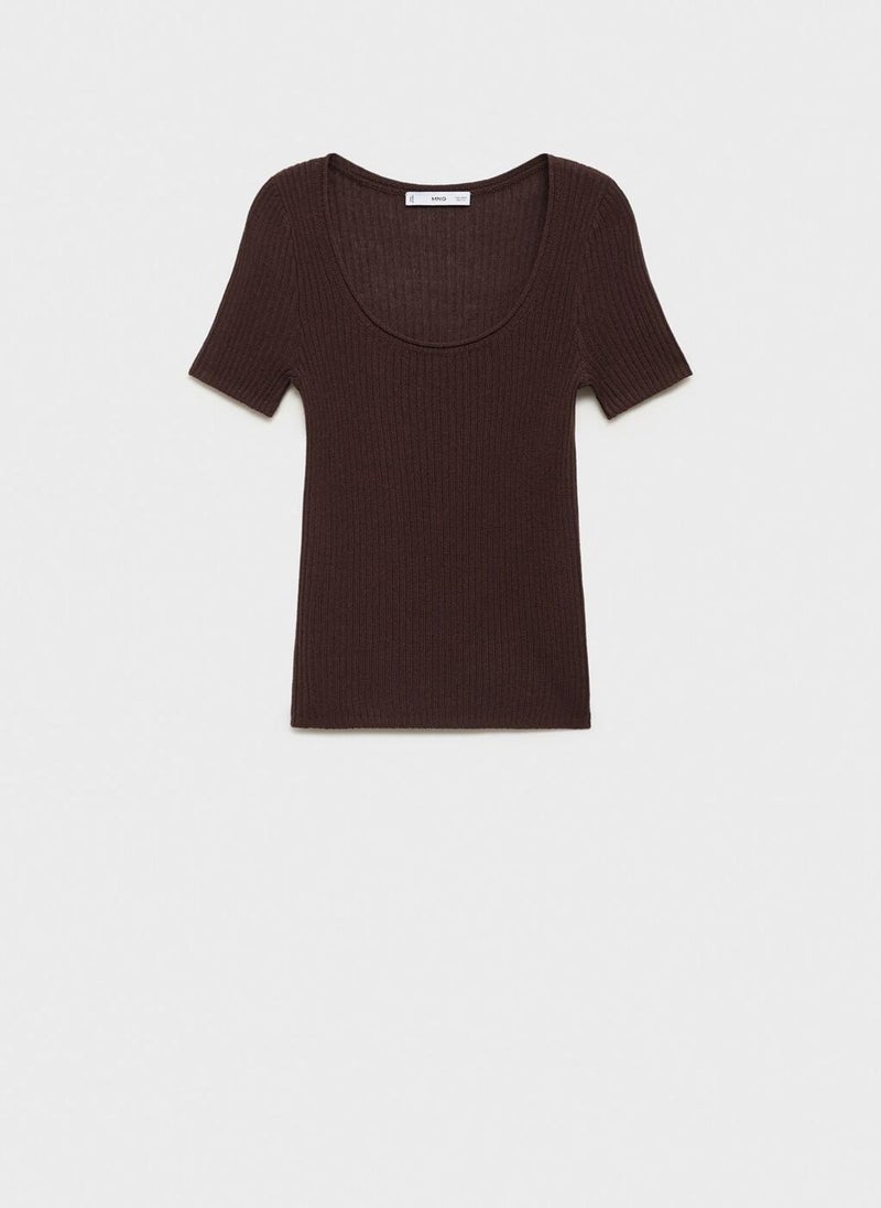 Linen-Blend Knitted Sweater