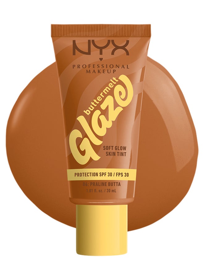 Buttermelt Glaze Soft Glow Skin Tint + SPF/FPS 30 Foundation 12h Wear Praline Butta
