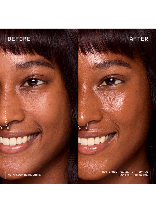 Buttermelt Glaze Soft Glow Skin Tint + SPF/FPS 30 Foundation 12h Wear Hazelnut Butta