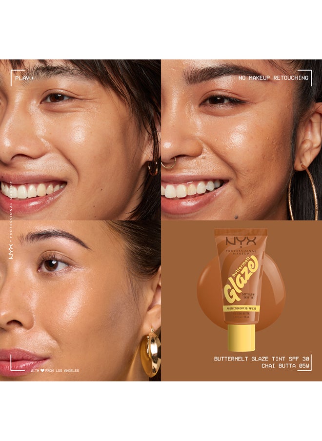 Buttermelt Glaze Soft Glow Skin Tint + SPF/FPS 30 Foundation 12h Wear Chai Butta