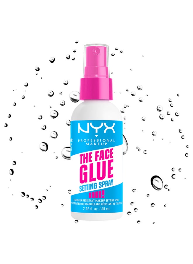 The Face Glue Setting Spray Makeup Setting Spray up to 24 hr wear transfer resistant And waterproof 60ml
