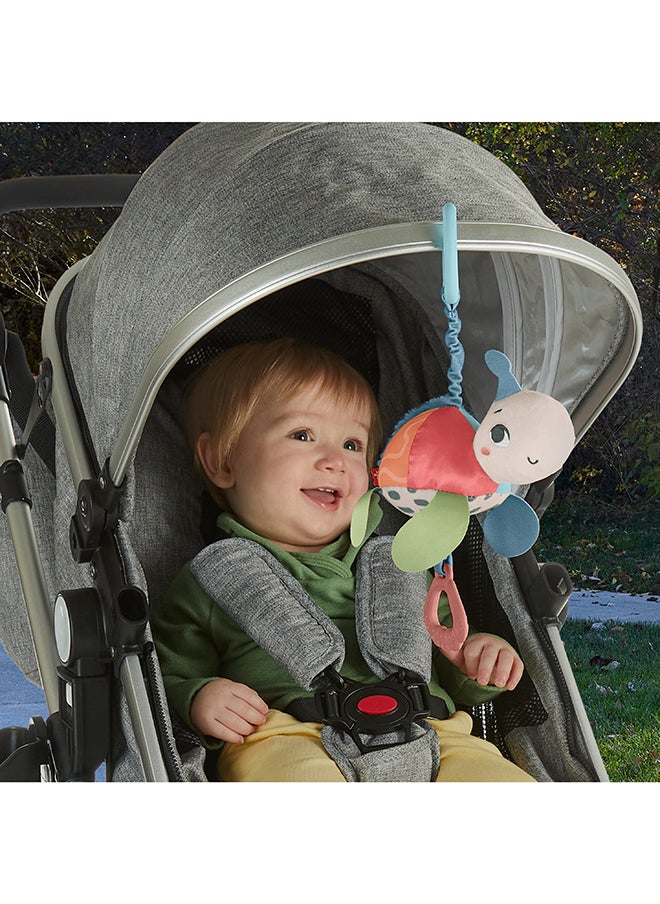 Baby Stroller Toy Planet Friends Sea Me Bounce Turtle Plush With Teether, Motion & Sounds For Newborns​ Ages 0+ Months