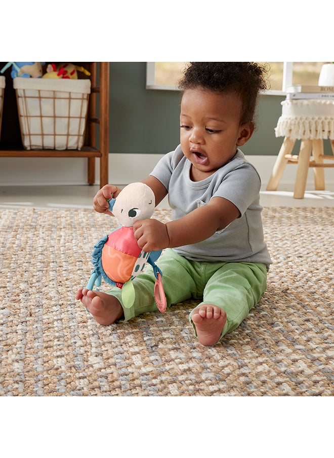 Baby Stroller Toy Planet Friends Sea Me Bounce Turtle Plush With Teether, Motion & Sounds For Newborns​ Ages 0+ Months