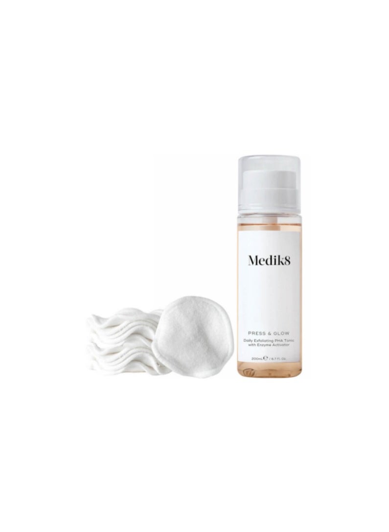 MEDIK8 PRESS & GLOW AND COTTON PADS