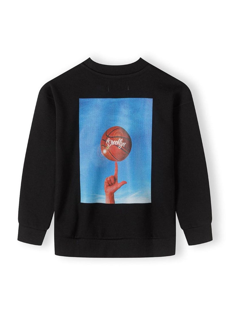 Kids Oversized Graphic Crew Neck Sweatshirt