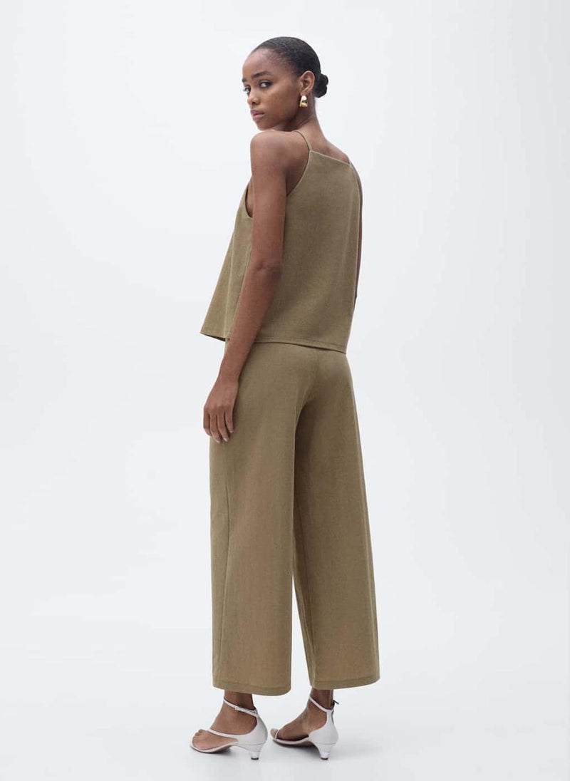 Cropped Palazzo Trousers
