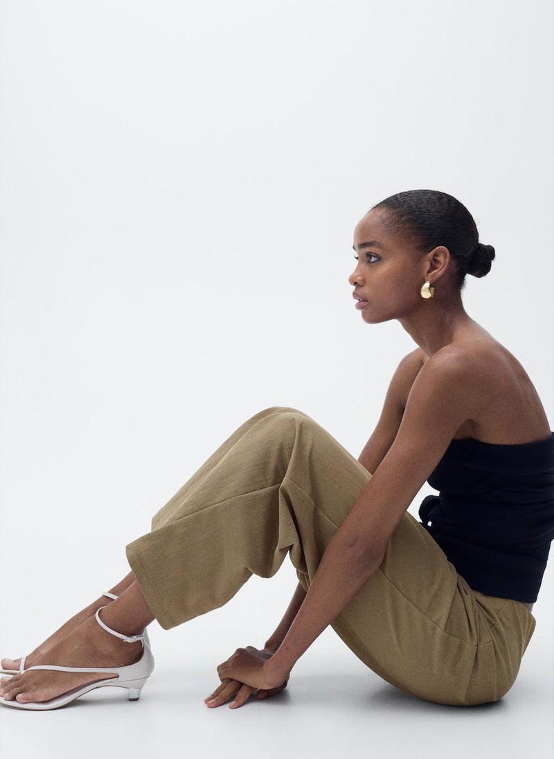 Cropped Palazzo Trousers