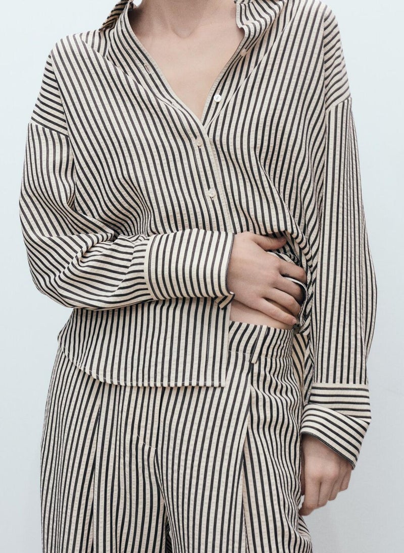 Texture Striped Trousers