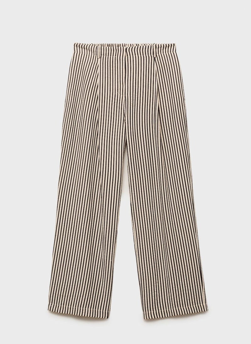 Texture Striped Trousers