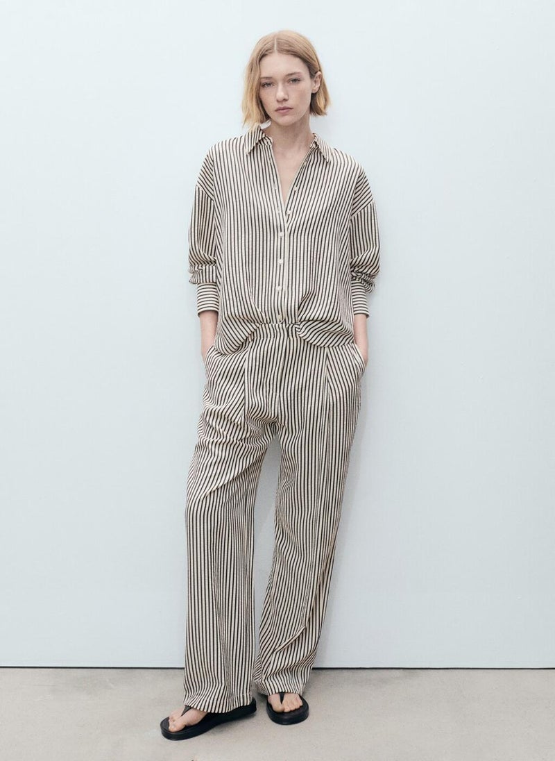 Texture Striped Trousers