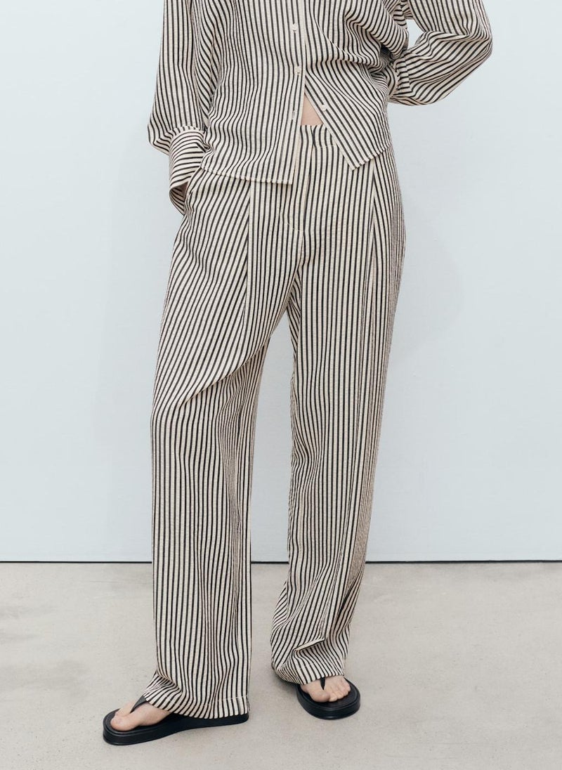 Texture Striped Trousers