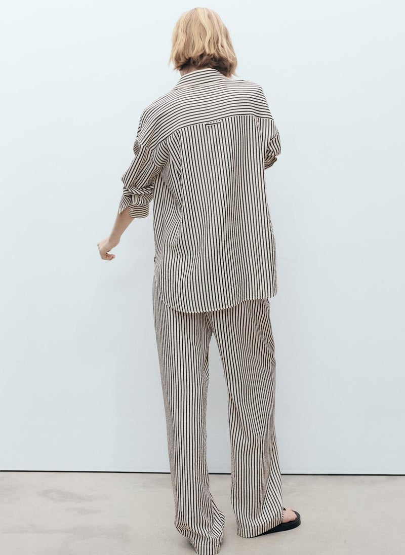 Texture Striped Trousers