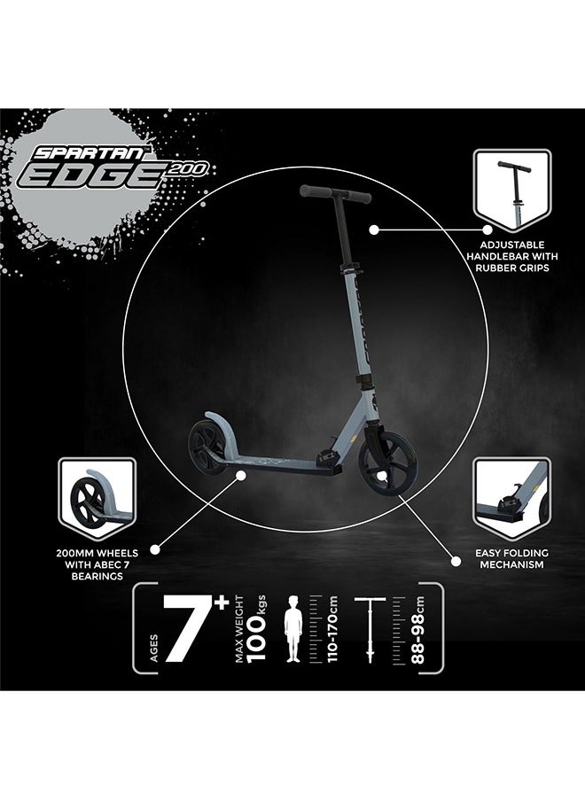 Spartan Edge 200mm Folding Scooter Gray