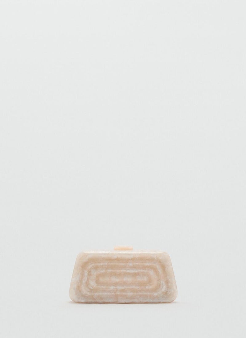 Pearl-Effect Clutch Bag