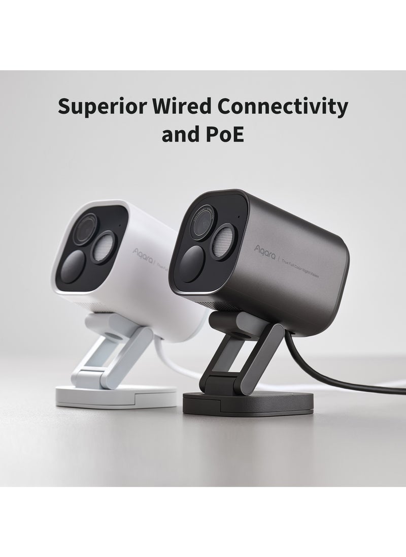Aqara Camera Hub G5 Pro POE Version 32GB eMMC, Zigbee and Thread Support, AI-powered Visual and Audio Detection, True Color Night Vision,Integration with Apple HomeKit and Alexa-Global version Gray