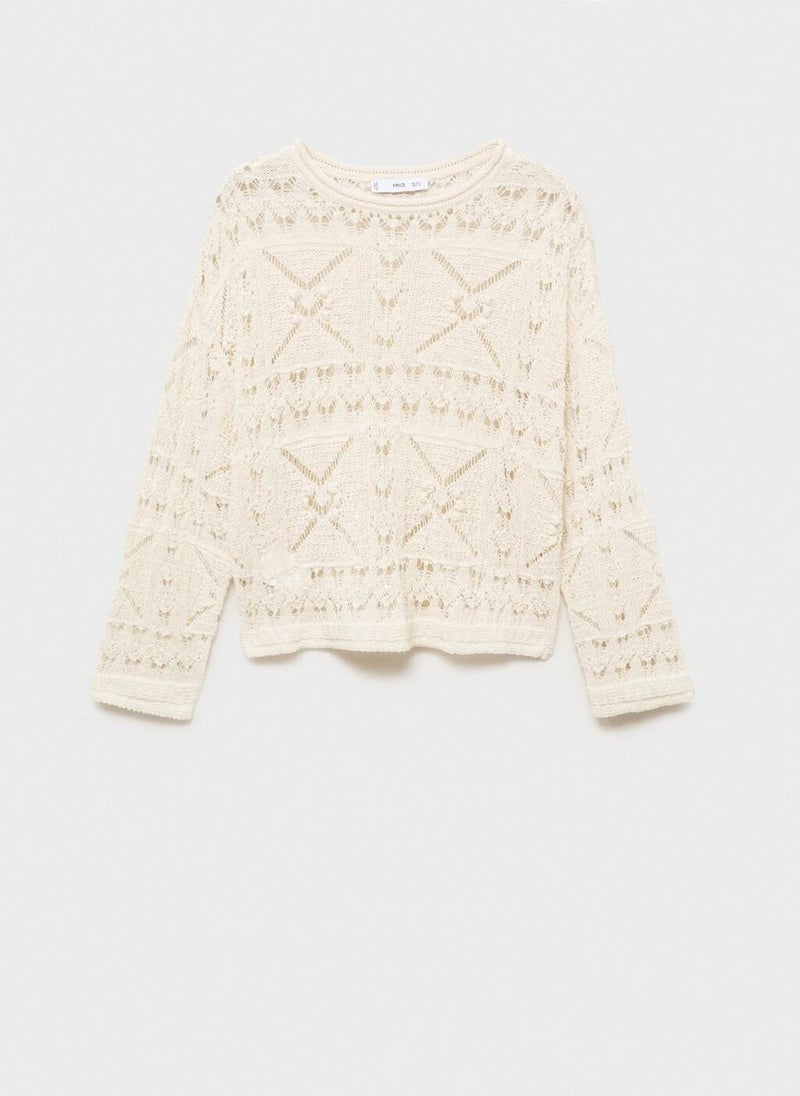 Oversized Openwork Knitted Sweater