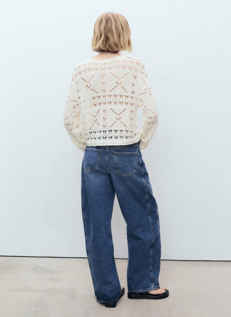 Oversized Openwork Knitted Sweater