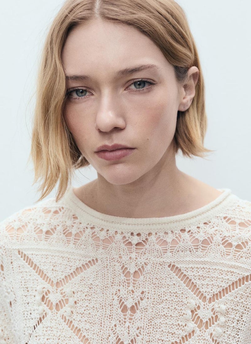 Oversized Openwork Knitted Sweater