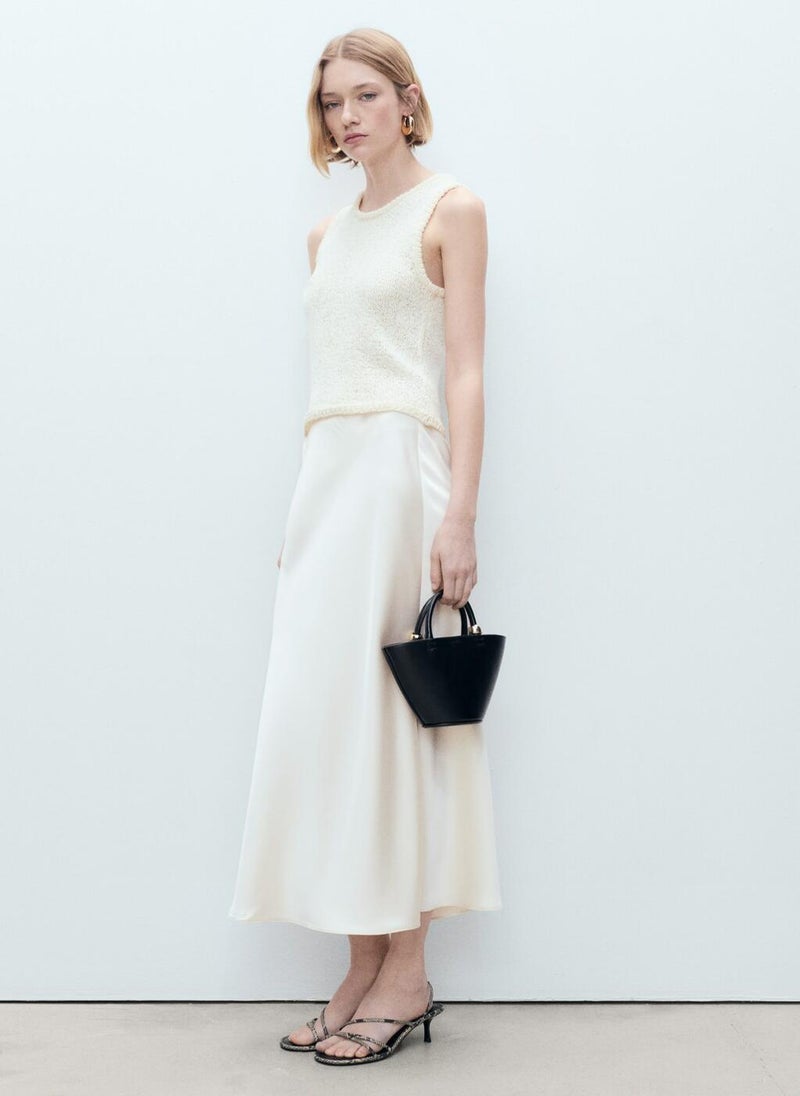 Midi Satin Skirt
