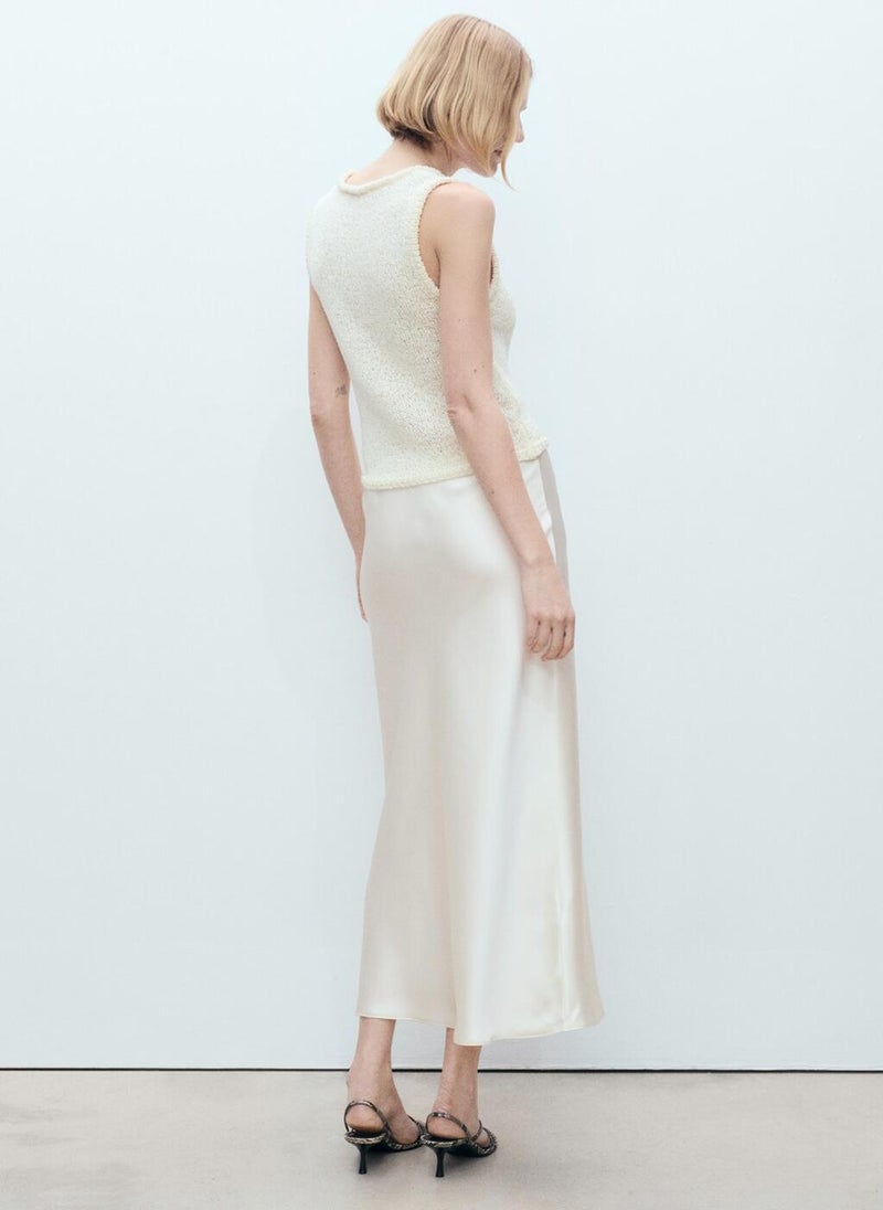 Midi Satin Skirt