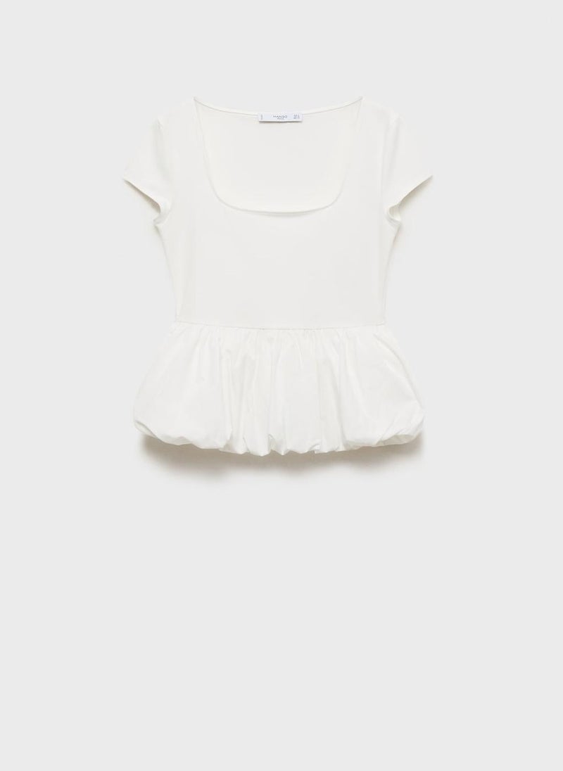 Short Sleeve Ruffle Top