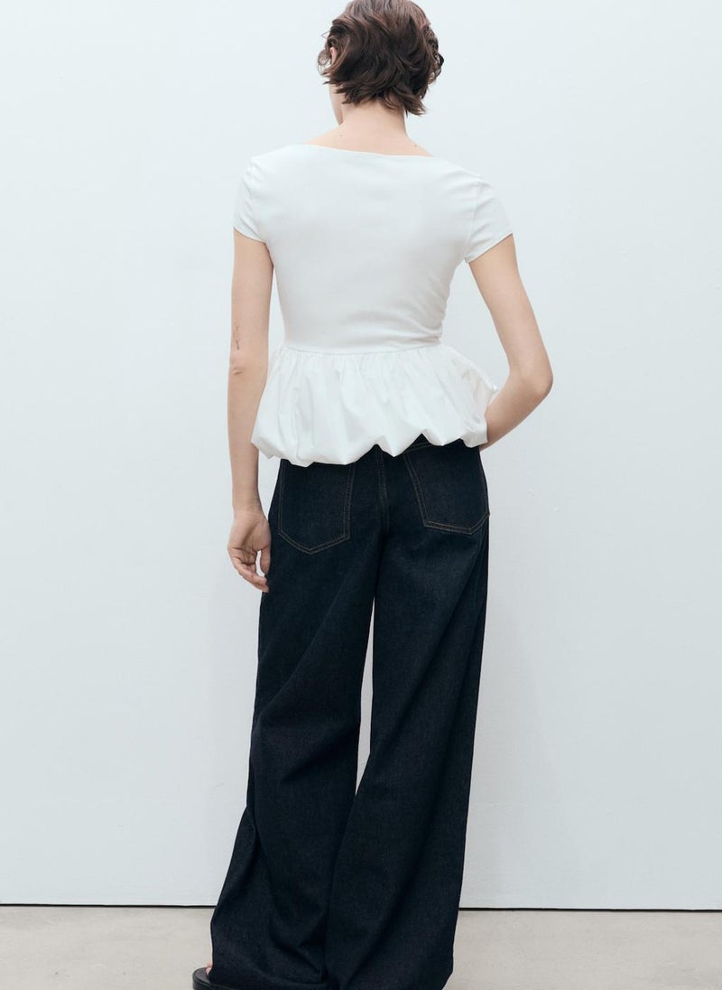 Short Sleeve Ruffle Top