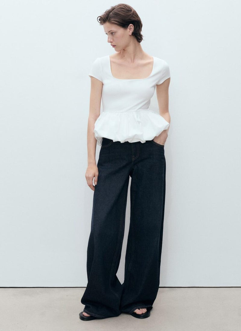 Short Sleeve Ruffle Top