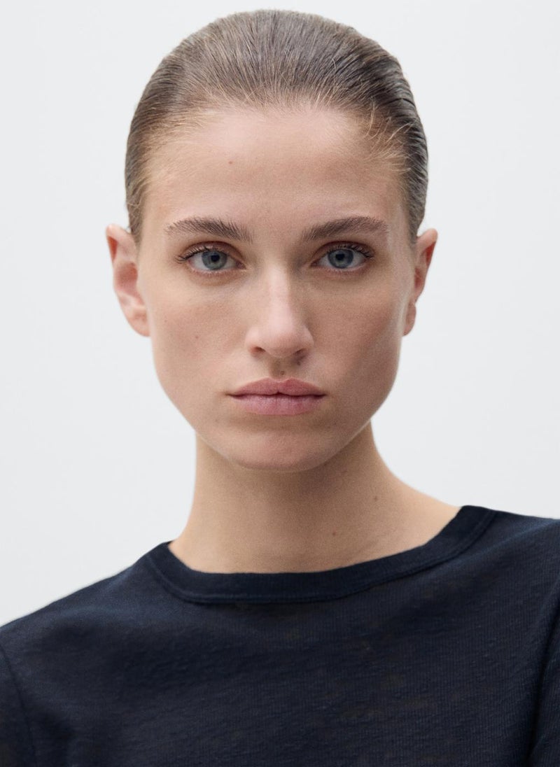 Fitted Linen T-Shirt
