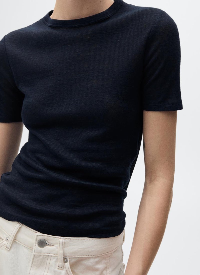 Fitted Linen T-Shirt