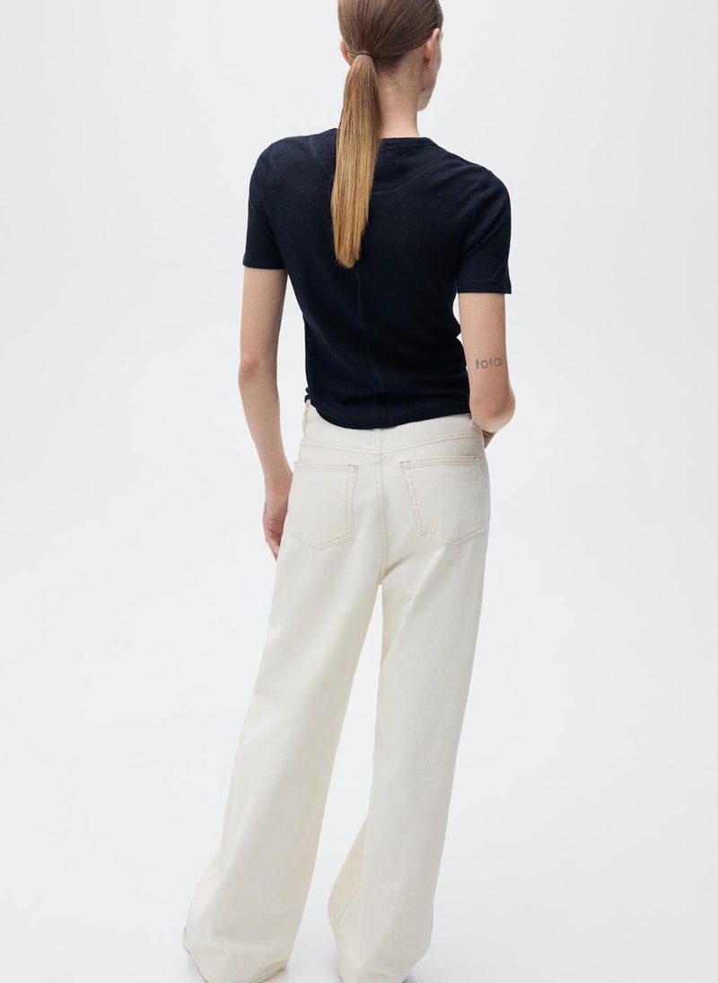 Fitted Linen T-Shirt
