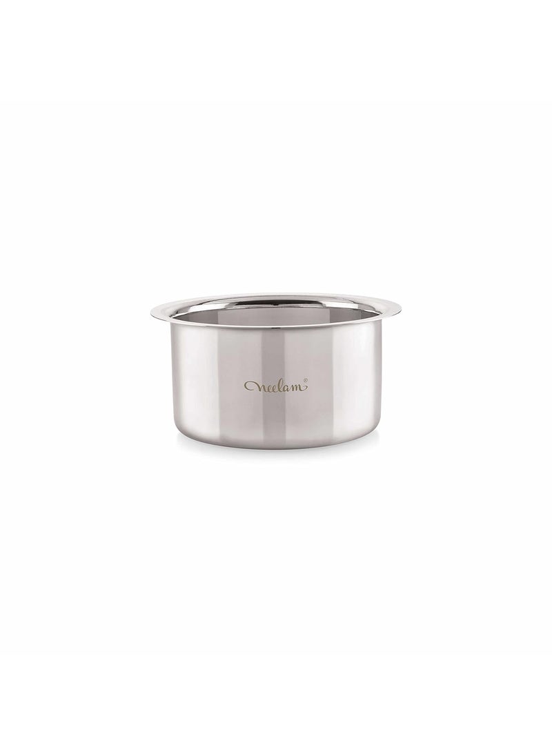neelam - CFBT112P Stainless Steel 11 22G Flat Bottom Tope, 1500 ml, Silver