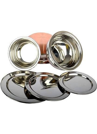 Super HK Stainless Steel Copper Bottom Handi/Pot Biryani Punjabi Handi with Lid Pack of 3 (0.5 L,0.8L&1.2L)