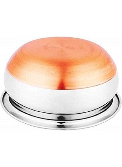 Super HK Stainless Steel Copper Bottom Handi/Pot Biryani Punjabi Handi with Lid Pack of 3 (0.5 L,0.8L&1.2L)
