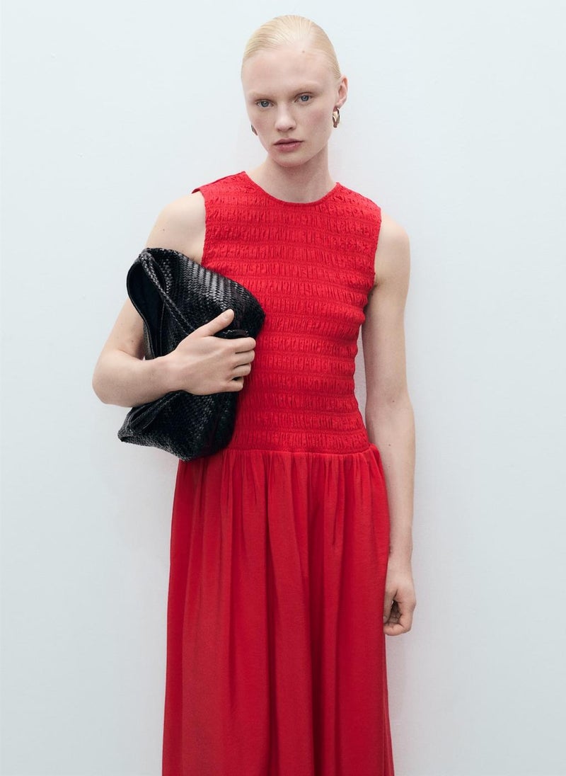 Flared With Gathered Body Dress