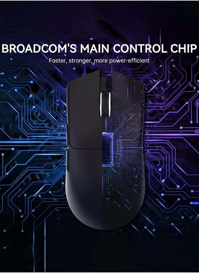X11 Lightweight Wireless Gaming Mouse with RGB Charging Dock,Tri-Mode-2.4G/USB-C Wired/BT,22K DPI,PAW3311 Optical Sensor,HUYU Switch,7 programmable Buttons for PC/Mac(Black)
