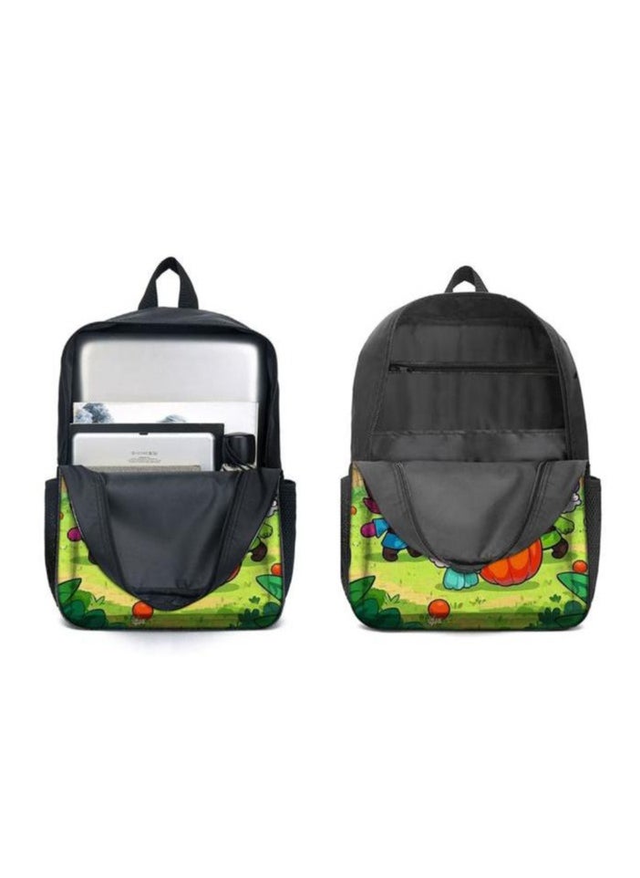 Cartoon three-piece schoolbag with zipper - 1394