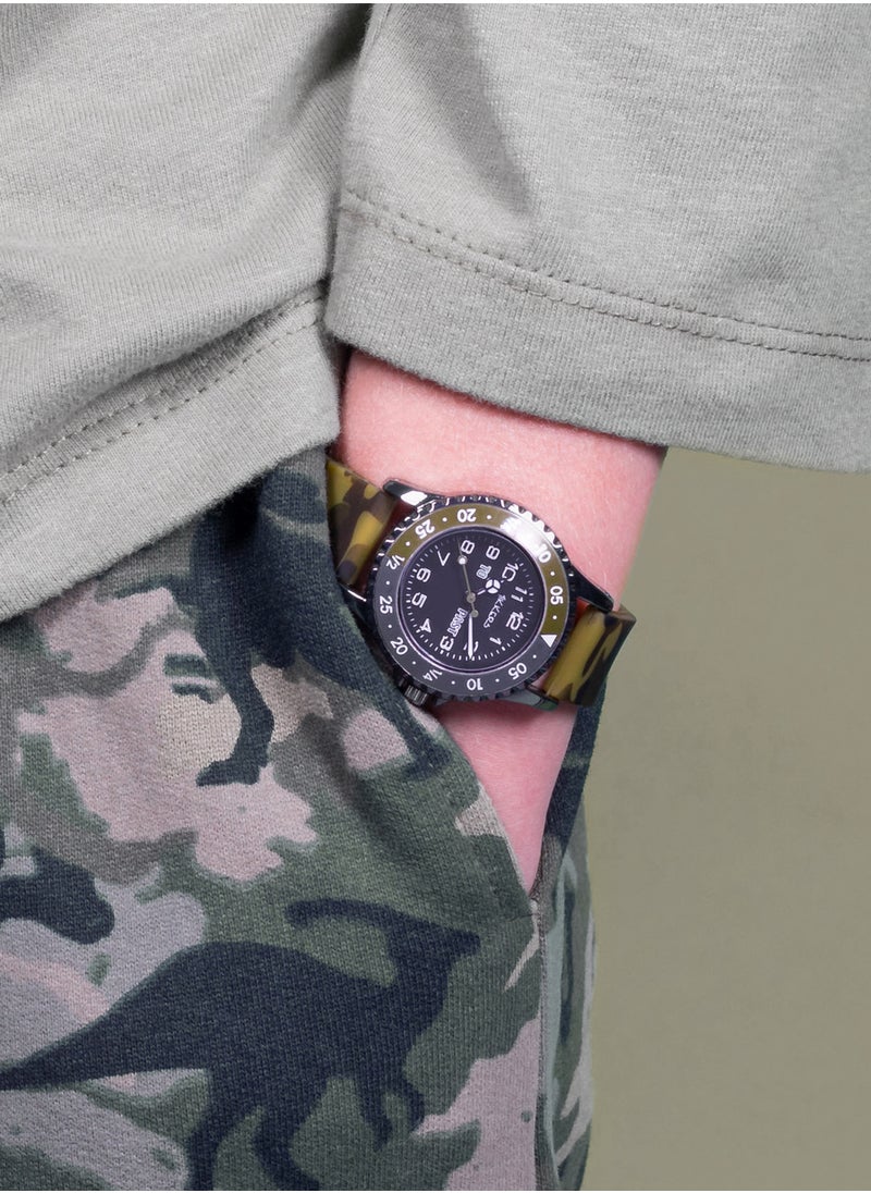 Tikkers Camo Silicone Time Teacher Strap Boys Watch - ATK1085
