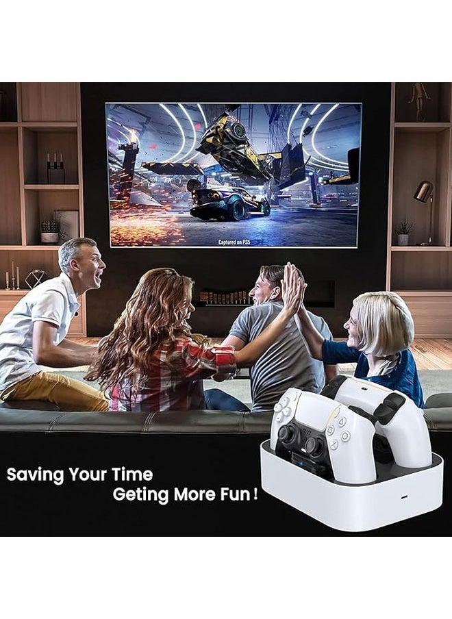 PS5 Charging Station, PS5 Controller Fast Charging Dock with Safety Chip Protection & LED Indicator, Dual Controller Chargering Station for Playstation 5 Console